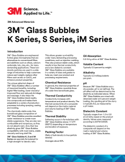 3M™空心玻璃微珠K系列, S系列和iM系列（英文版）